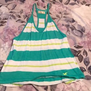Green and white tank top
